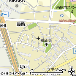 愛知県西尾市志籠谷町乾地周辺の地図