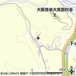 大阪府箕面市下止々呂美1005周辺の地図