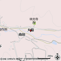 愛知県新城市庭野大脇周辺の地図