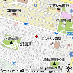 沢渡塾周辺の地図