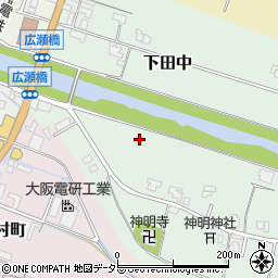 兵庫県三田市下田中90周辺の地図