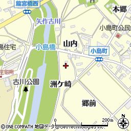 愛知県西尾市小島町山内43周辺の地図