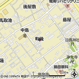 愛知県岡崎市中島町町後周辺の地図