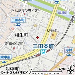 兵庫県三田市相生町13周辺の地図
