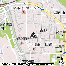 京都府八幡市八幡柴座周辺の地図