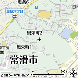 愛知県常滑市奥栄町周辺の地図