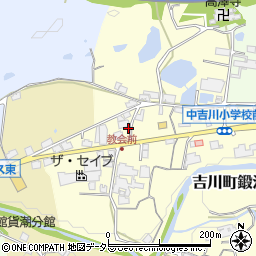 兵庫県三木市吉川町鍛治屋周辺の地図