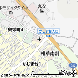 愛知県常滑市椎草南割周辺の地図