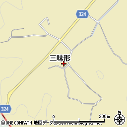 愛知県岡崎市桑谷町（三味形）周辺の地図