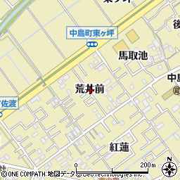 愛知県岡崎市中島町荒井前周辺の地図