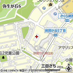 兵庫県三田市弥生が丘1丁目周辺の地図