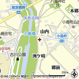 愛知県西尾市小島町山内65周辺の地図