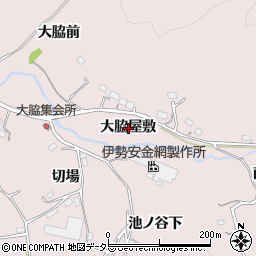 愛知県新城市庭野大脇屋敷周辺の地図