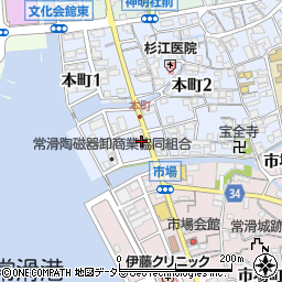 愛知県常滑市本町1丁目85周辺の地図