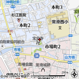 愛知県常滑市本町2丁目246周辺の地図