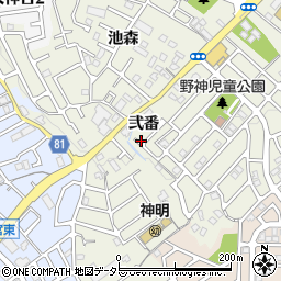 京都府宇治市宇治弐番周辺の地図