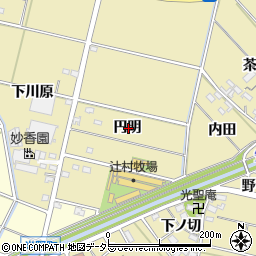 愛知県西尾市西浅井町円明周辺の地図