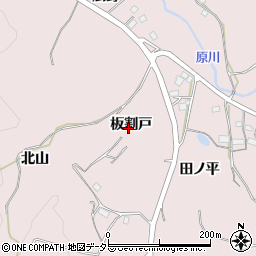 愛知県新城市庭野板割戸周辺の地図