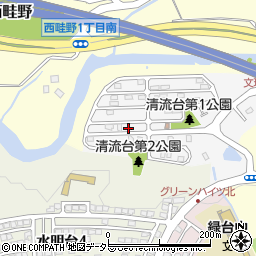 兵庫県川西市清流台6-17周辺の地図