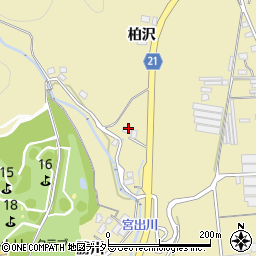 愛知県豊川市東上町（柏沢）周辺の地図
