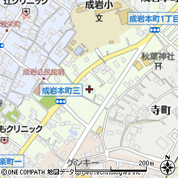 愛知県半田市成岩本町3丁目周辺の地図