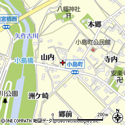 愛知県西尾市小島町山内27周辺の地図