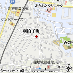 京都府宇治市羽拍子町周辺の地図