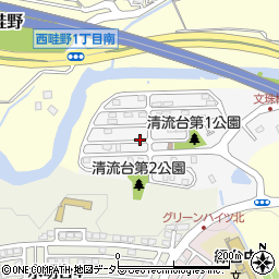 兵庫県川西市清流台周辺の地図