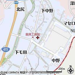 愛知県岡崎市鉢地町開山周辺の地図