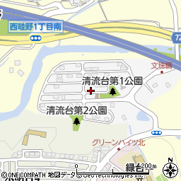 兵庫県川西市清流台12-15周辺の地図
