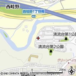 兵庫県川西市清流台7-24周辺の地図