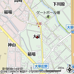 愛知県額田郡幸田町大草大正周辺の地図