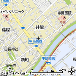 愛知県岡崎市中島町井龍9周辺の地図