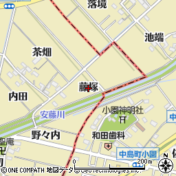愛知県西尾市米野町（藤塚）周辺の地図