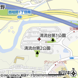 兵庫県川西市清流台7-14周辺の地図
