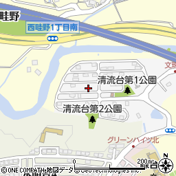 兵庫県川西市清流台7-17周辺の地図