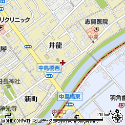 愛知県岡崎市中島町井龍20周辺の地図