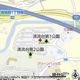 兵庫県川西市清流台12-13周辺の地図