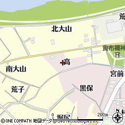 愛知県西尾市伊藤町高周辺の地図