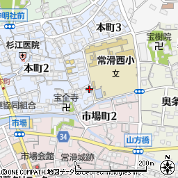 愛知県常滑市本町3丁目161周辺の地図