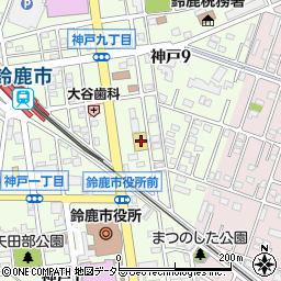 ココカラファイン鈴鹿市役所前店周辺の地図