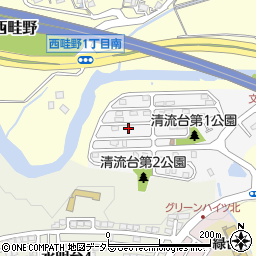 兵庫県川西市清流台7-7周辺の地図