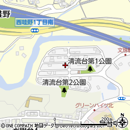 兵庫県川西市清流台7-11周辺の地図