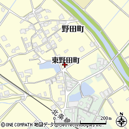 兵庫県加西市野田町東野田町周辺の地図