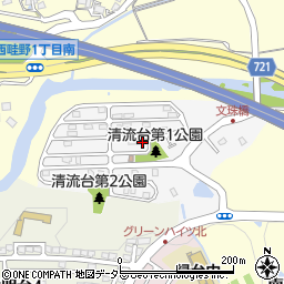 兵庫県川西市清流台12-9周辺の地図