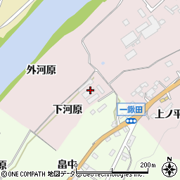 愛知県新城市庭野下河原周辺の地図