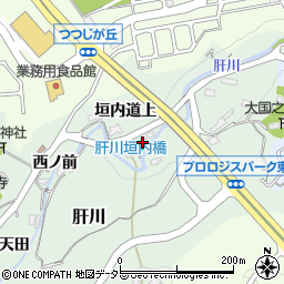兵庫県川辺郡猪名川町肝川カイチ周辺の地図