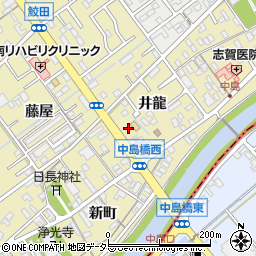 愛知県岡崎市中島町井龍16周辺の地図