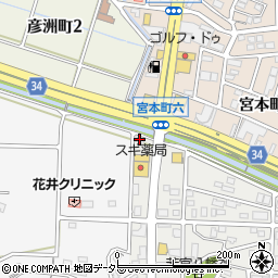 喜多方ラーメン半田インター店周辺の地図