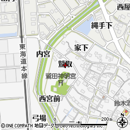 愛知県幸田町（額田郡）菱池（鷲取）周辺の地図